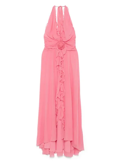 Blumarine vestido largo con aplique floral