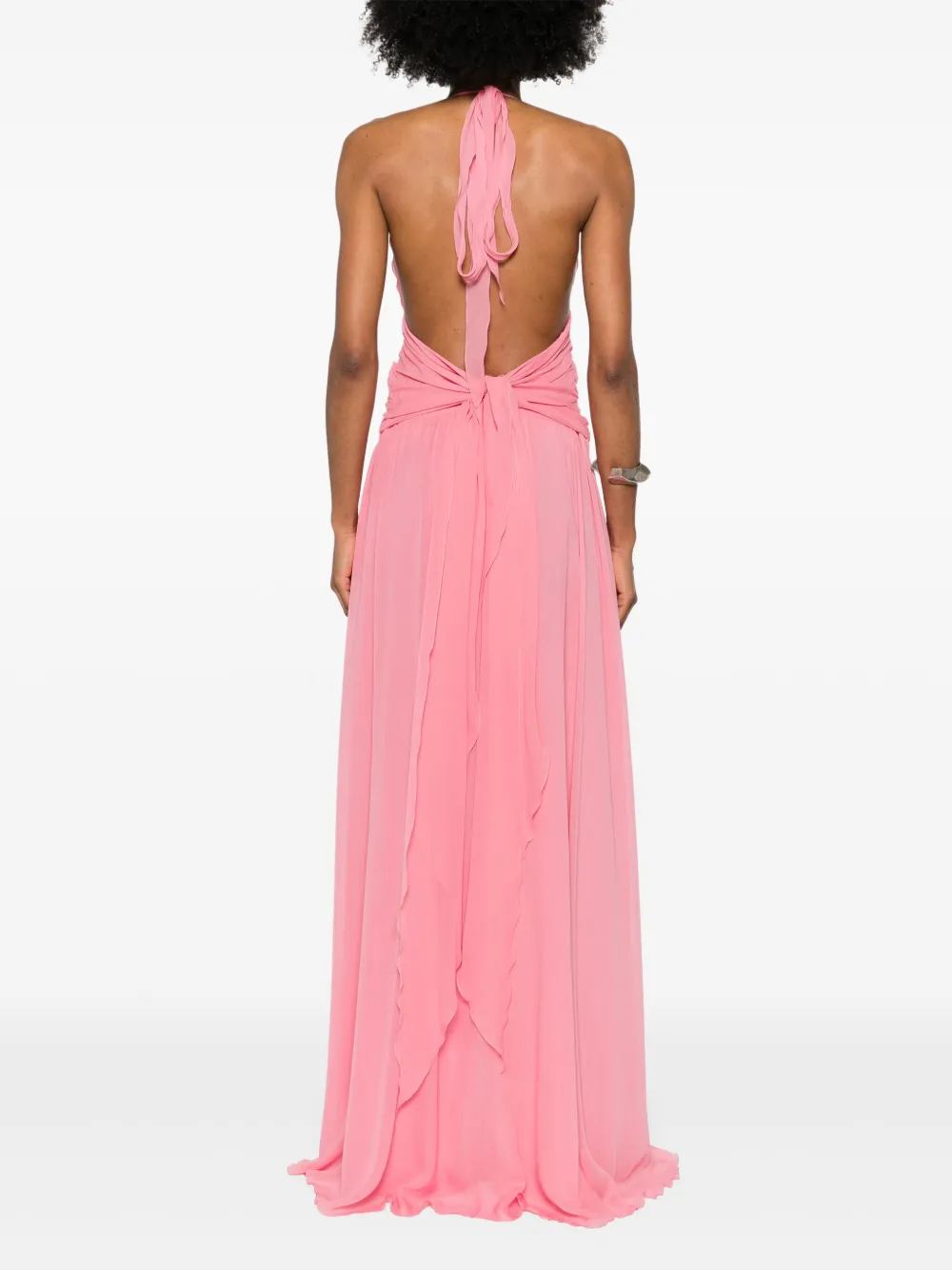 Blumarine Tulen maxi-jurk Roze