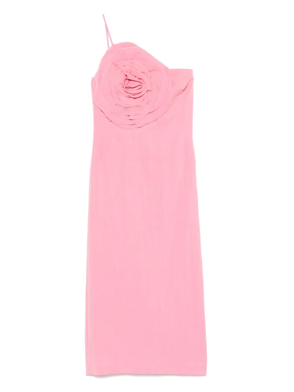 BLUMARINE FLORAL-APPLIQUÉ MIDI DRESS