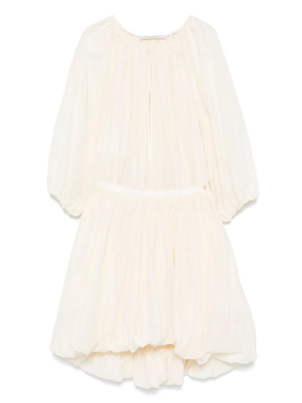 Philosophy Di Lorenzo Serafini Gesmockte mini-jurk Beige