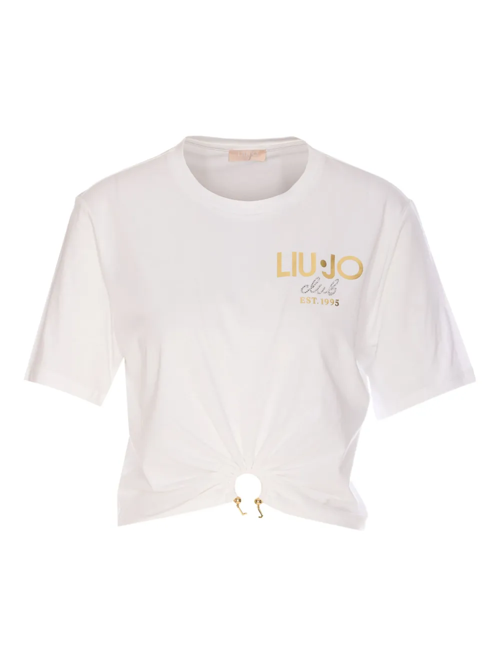 logo-detail cropped T-shirt