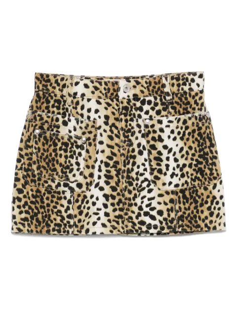 Blumarine cheetah-print mini skirt