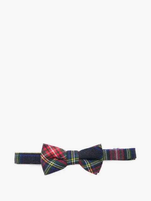 ROMANO KIDS plaid-checked bow tie