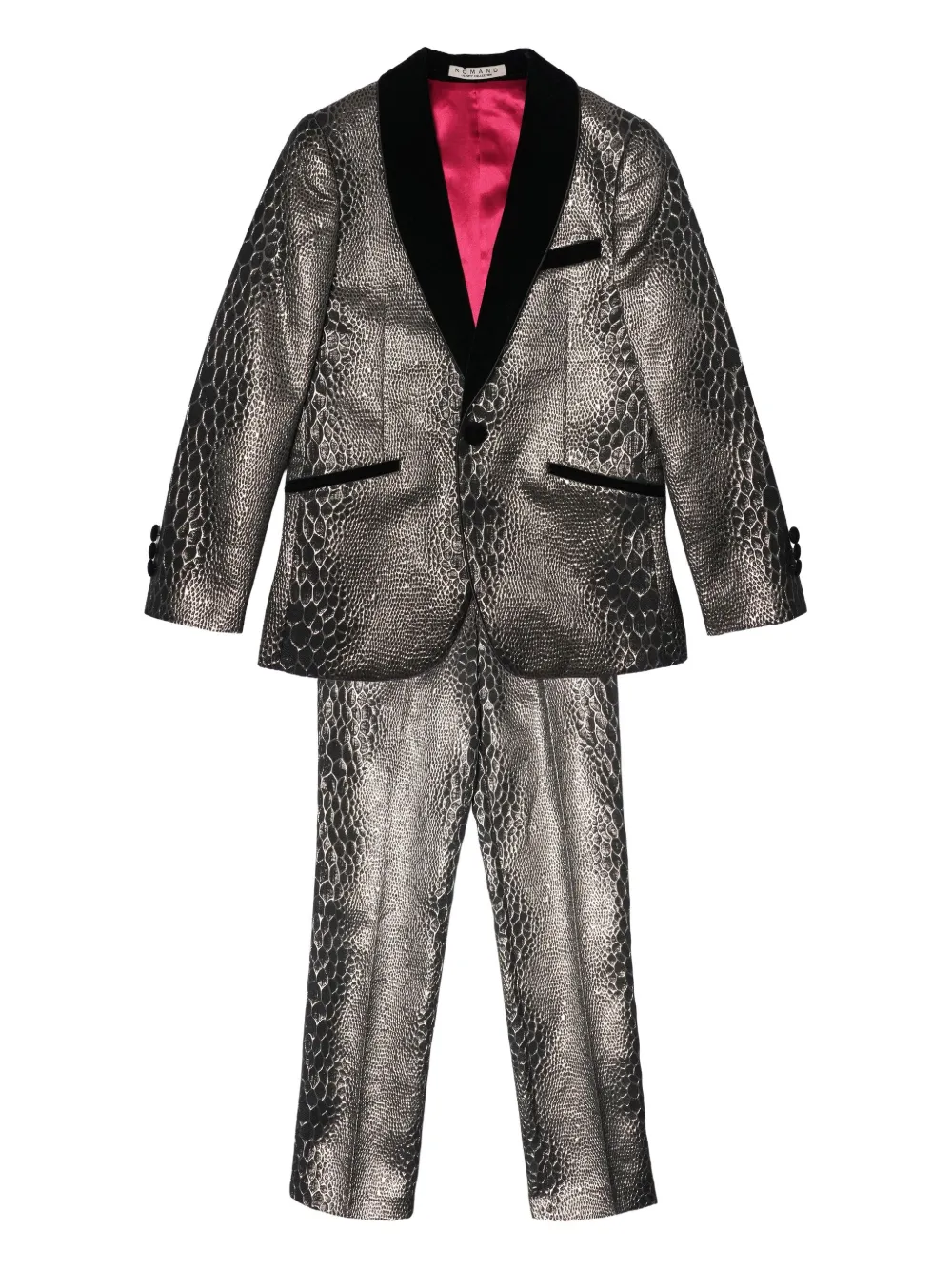 ROMANO KIDS snake-print two-piece suit | Gold | Image 1