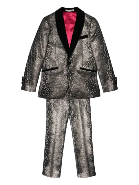 ROMANO KIDS snake-print two-piece suit