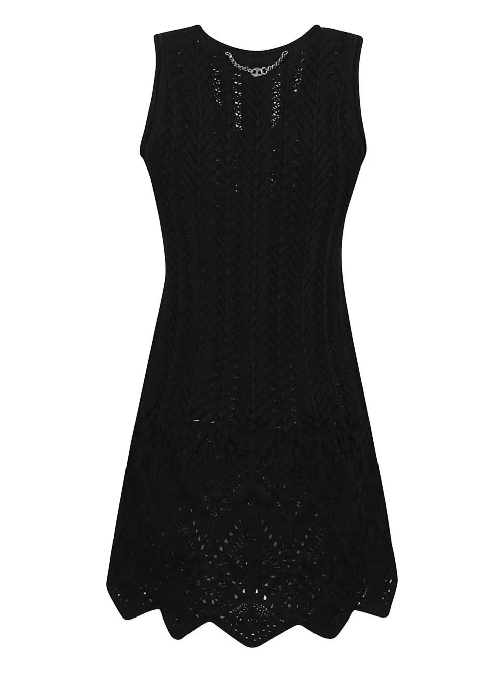 Rabanne Crochet-knit Minidress In Black