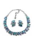 Jennifer Gibson Jewellery 1950s Jewelcraft Fan necklace set - Silver
