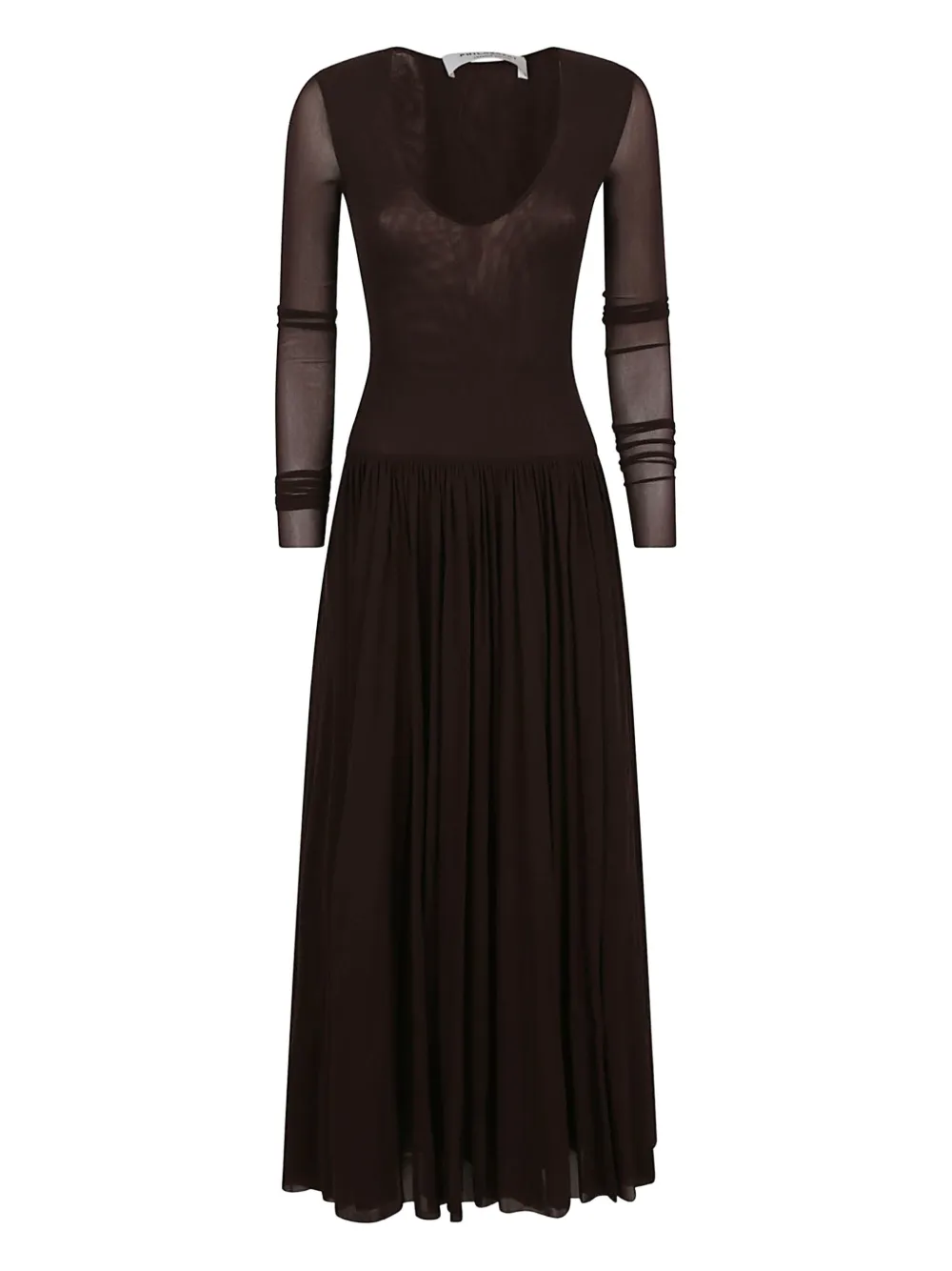 Philosophy Di Lorenzo Serafini Maxi-jurk met lange mouwen Bruin
