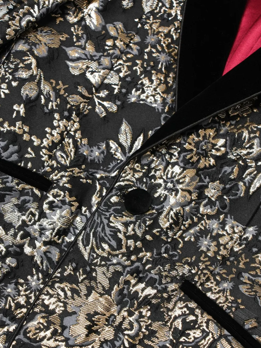 ROMANO FLORAL-BROCADE TWO-PIECE SUIT