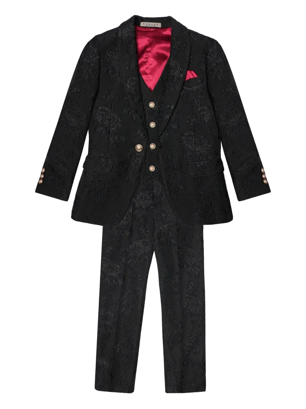 ROMANO KIDS patterned-jacquard suit (set of three) | Trajes de tres piezas | Image 2