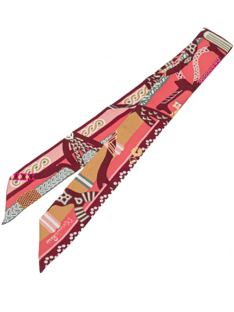 Hermès Pre-Owned 2000-2024 Fantaisie d Etriers Silk Twilly Scarf scarves
