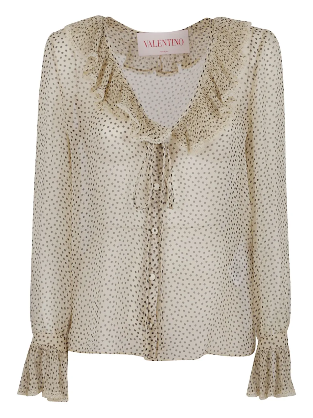 Valentino Garavani Zijden blouse Beige