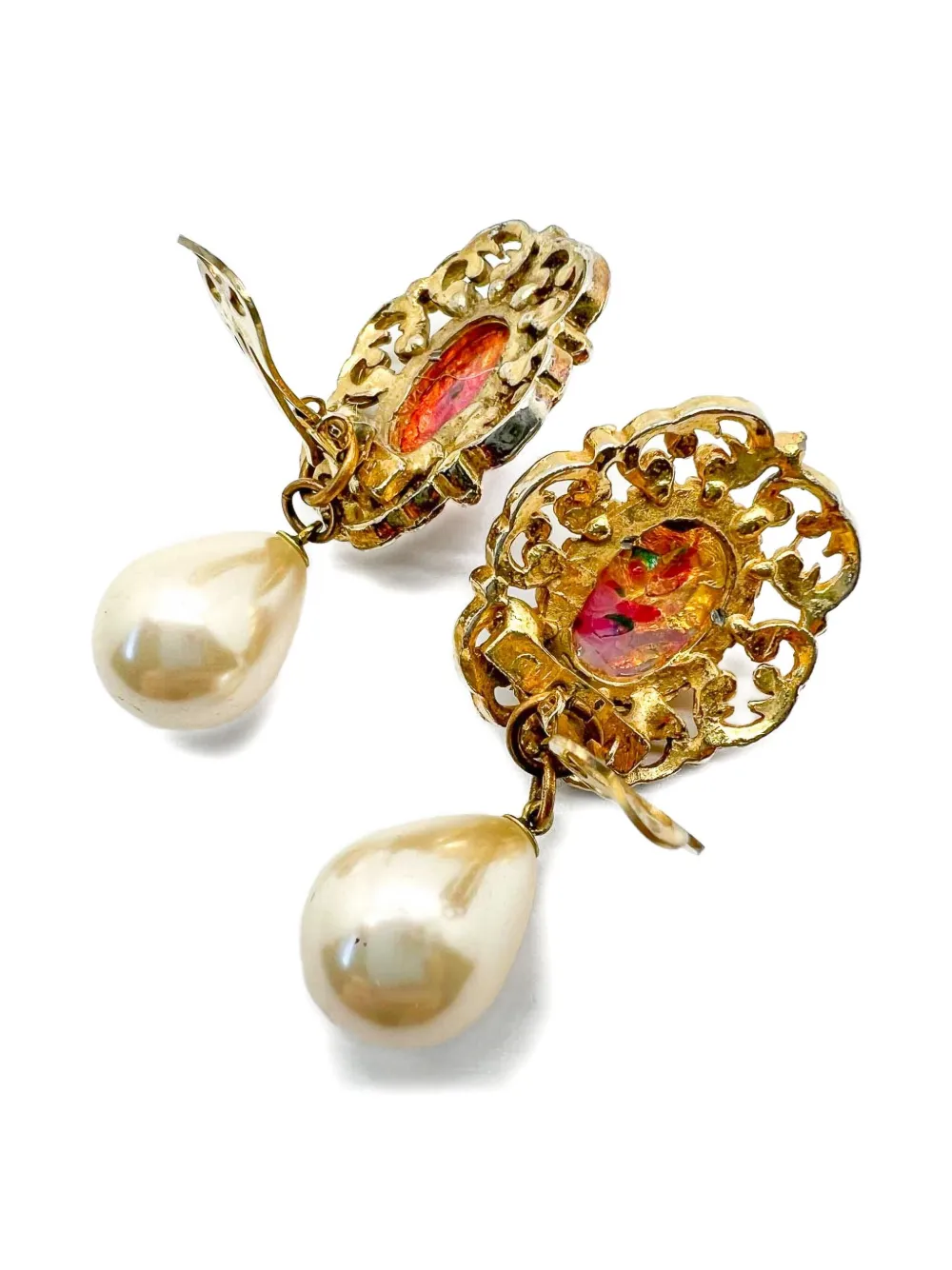 Jennifer Gibson Jewellery 1960s pearl-embellished earrings | Image 2
