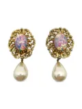 Jennifer Gibson Jewellery 1960s pearl-embellished earrings - Gold