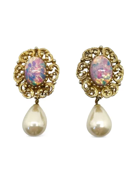 Jennifer Gibson Jewellery 1960s pearl-embellished earrings