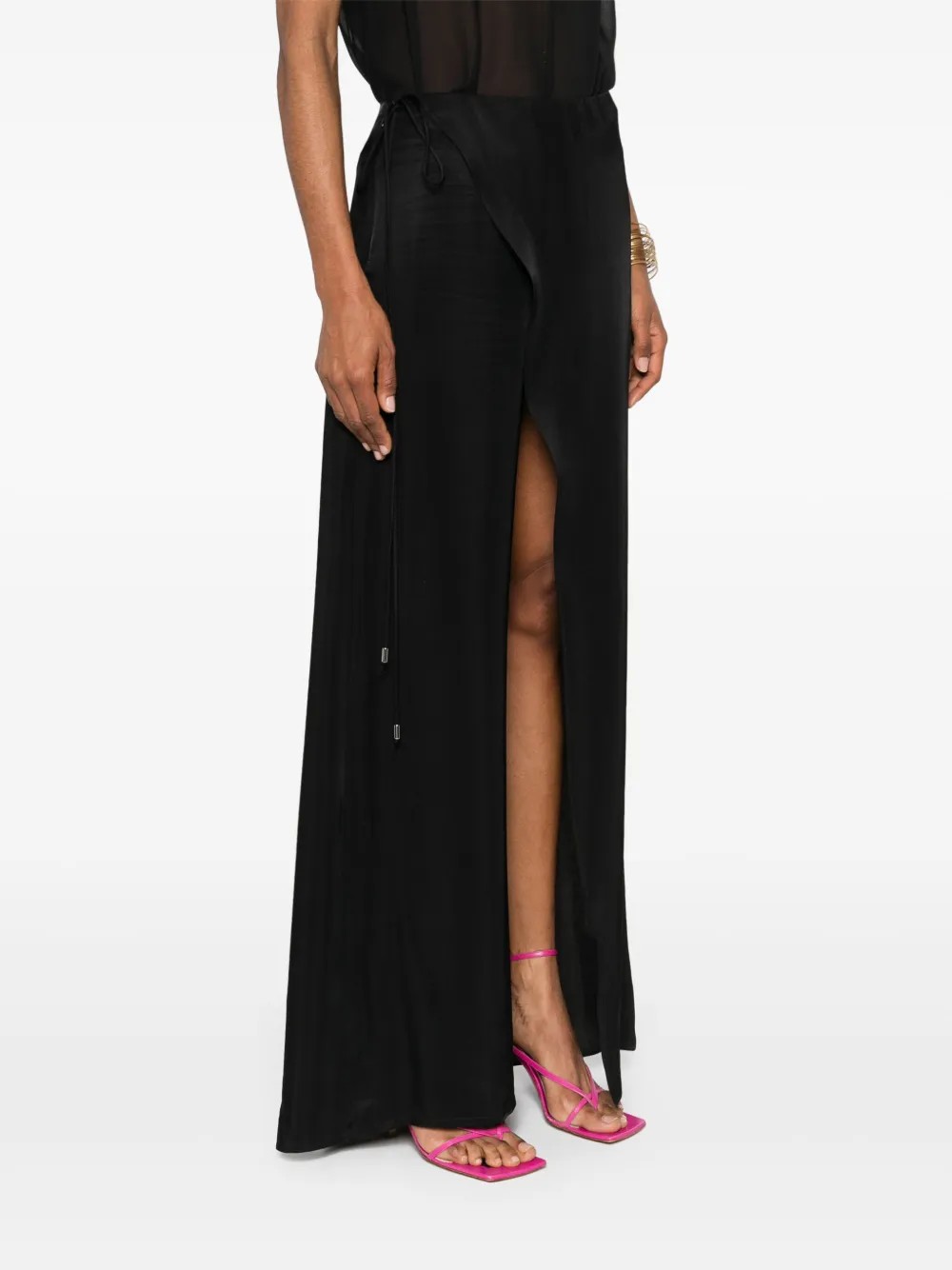Blumarine Satijnen broek Zwart