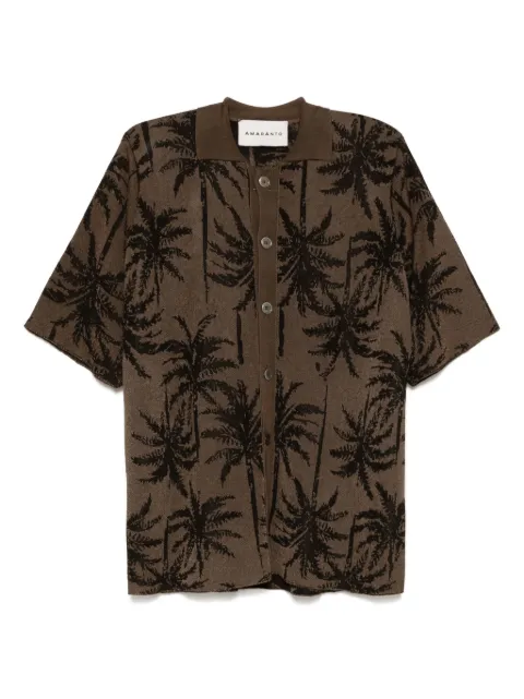 AMARÁNTO palm-intarsia shirt