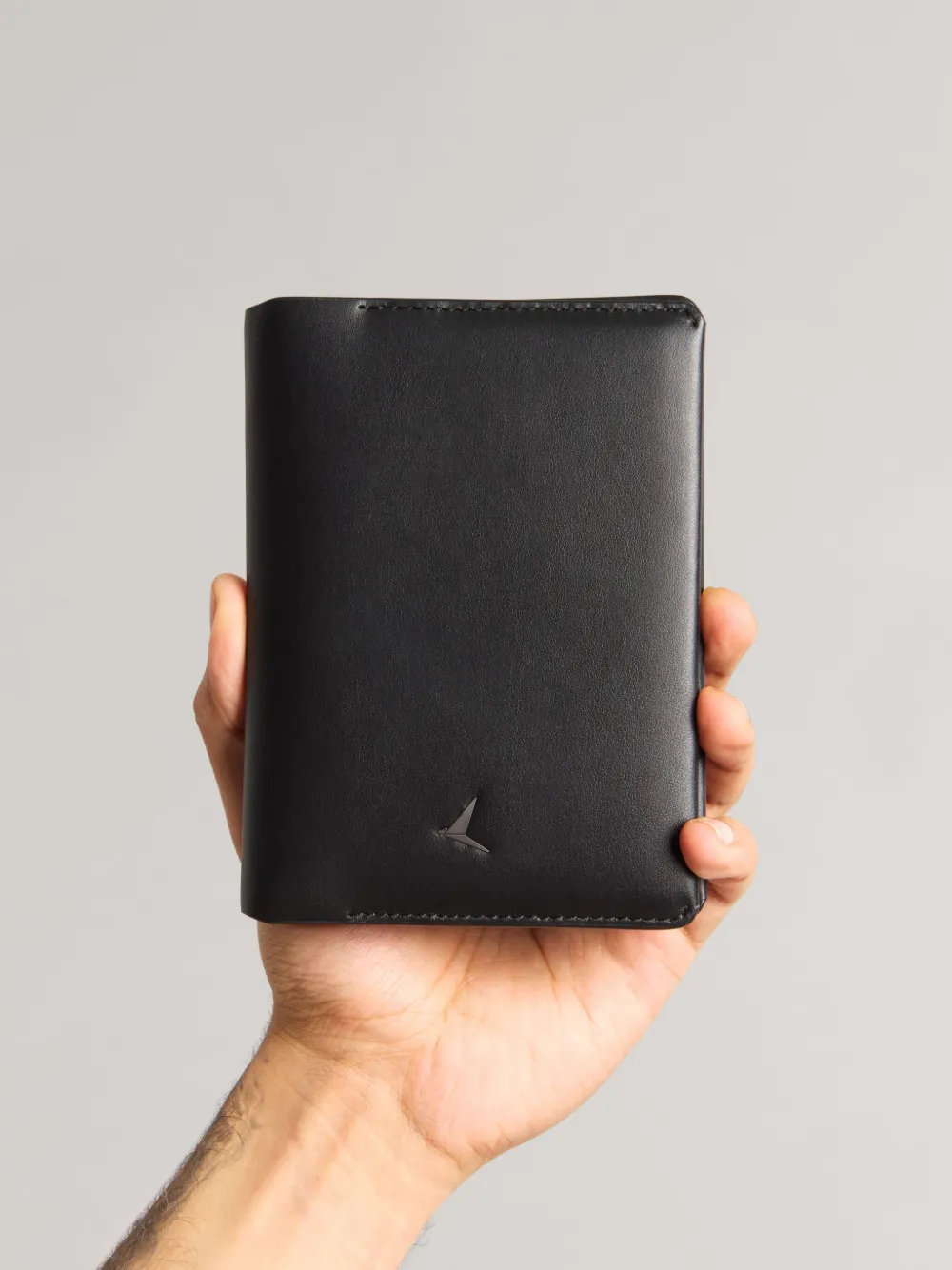 Shop Troubadour Smooth Leather Passport Wallet In Black