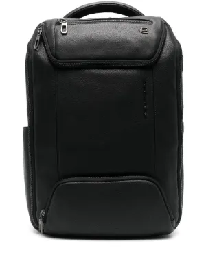 PIQUADRO レザーバックパック | ブラック | FARFETCH JP