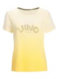 LIU JO logo-detail gradient-effect T-shirt - Yellow