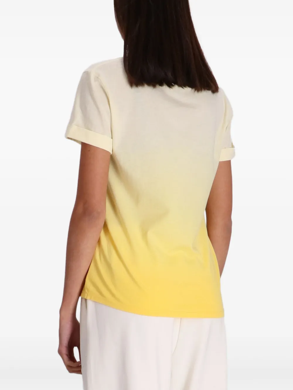 LIU JO T-shirt met kleurverloop en logodetail Geel