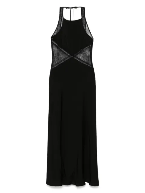 TWINSET halterneck satin maxi dress