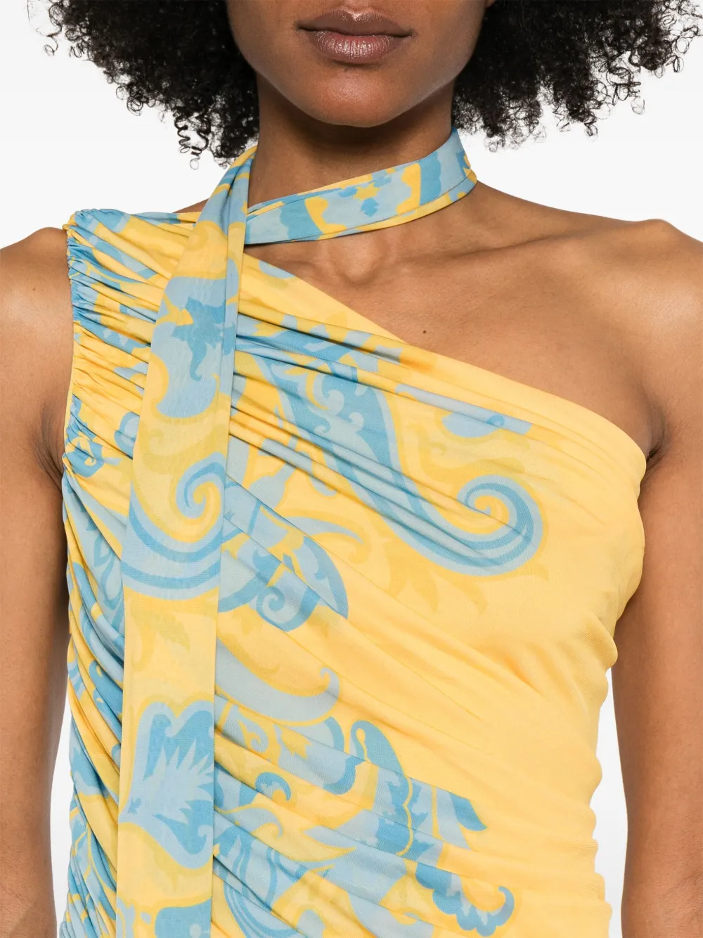 ETRO Gedrapeerde maxi-jurk Geel