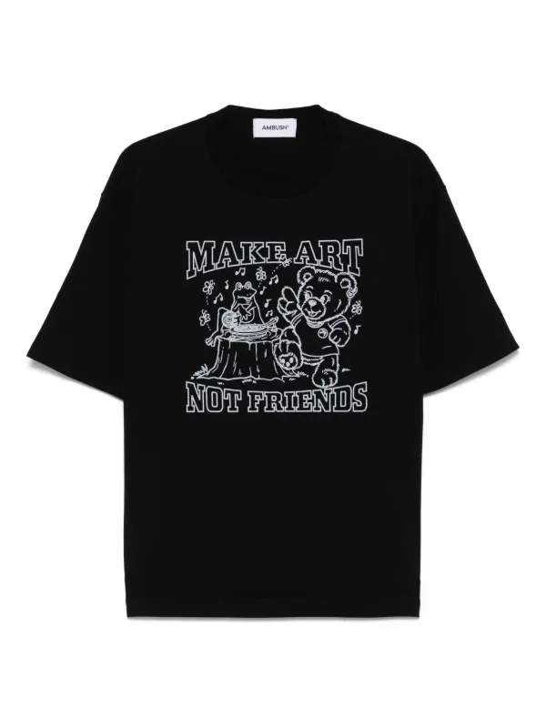 【AMBUSH】Make Art コットンTシャツ ブラック ☆関税・送料込 AMBUSH(アンブッシュ) 通販サイト 【MAKE ART T-SHIRT】