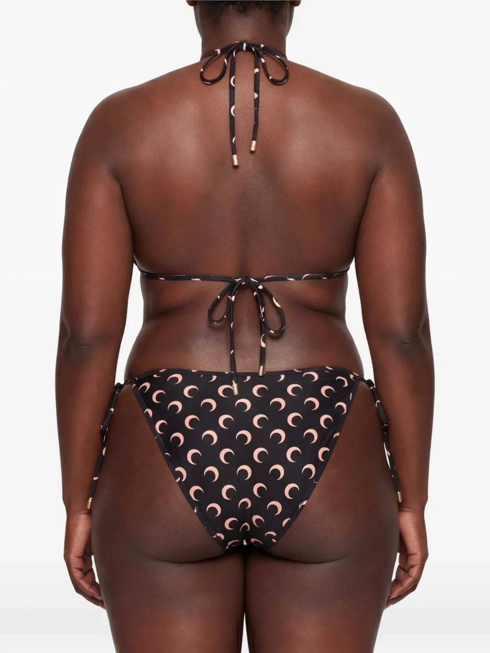 Marine Serre Bikini met maanprint Zwart