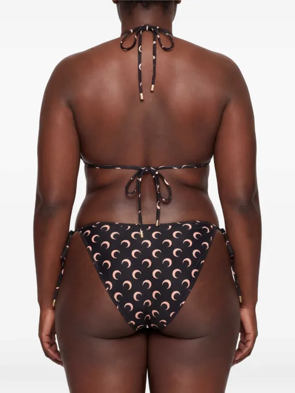 Marine Serre moon-printed Bikini Set | Black | FARFETCH