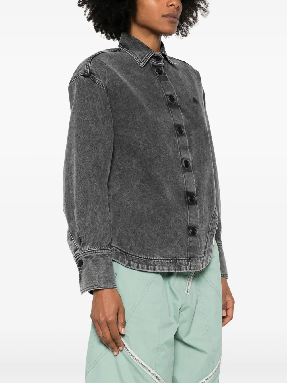 The Attico Eliza blouse Zwart