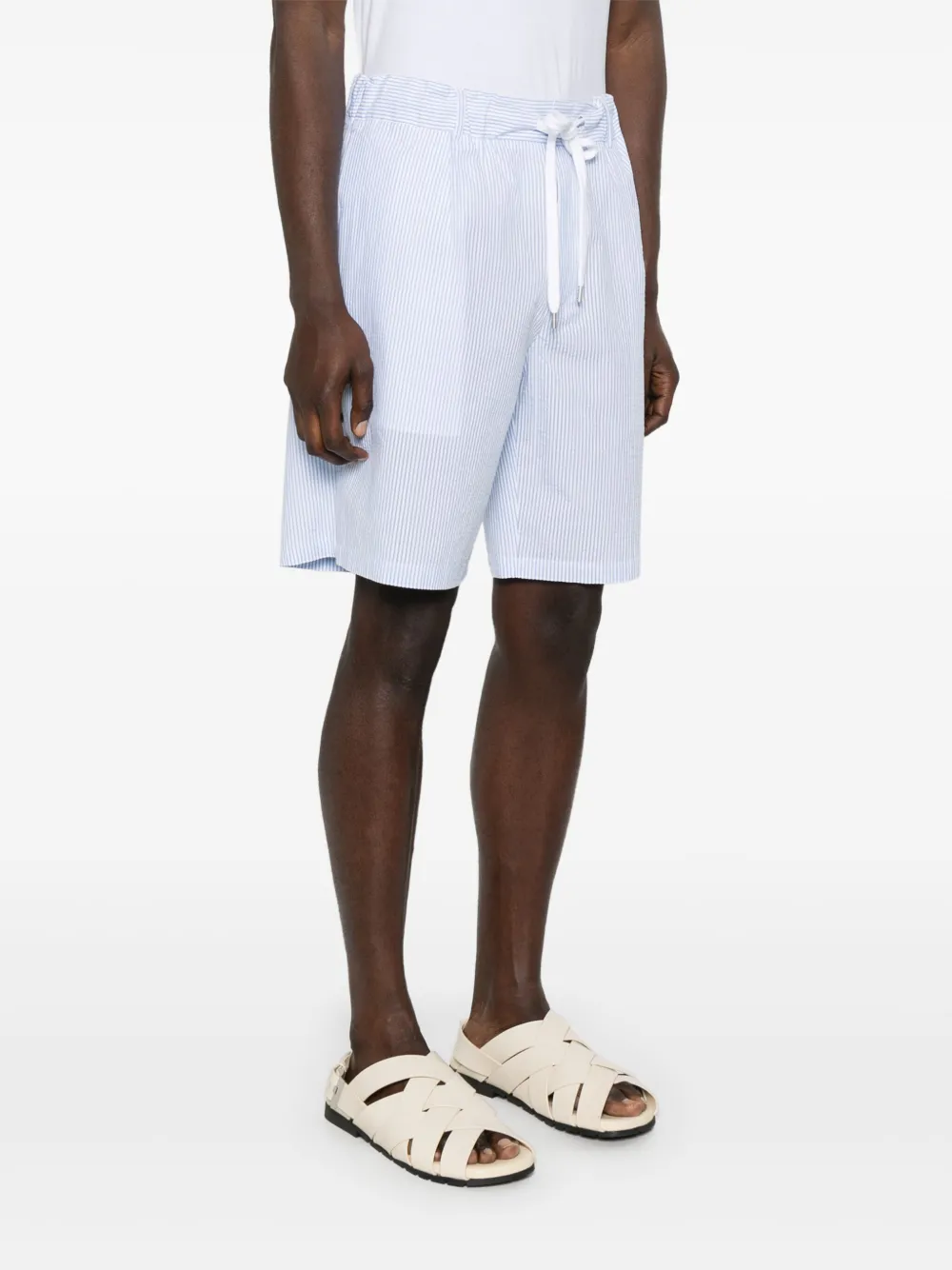 Tintoria Mattei Gestreepte shorts Blauw