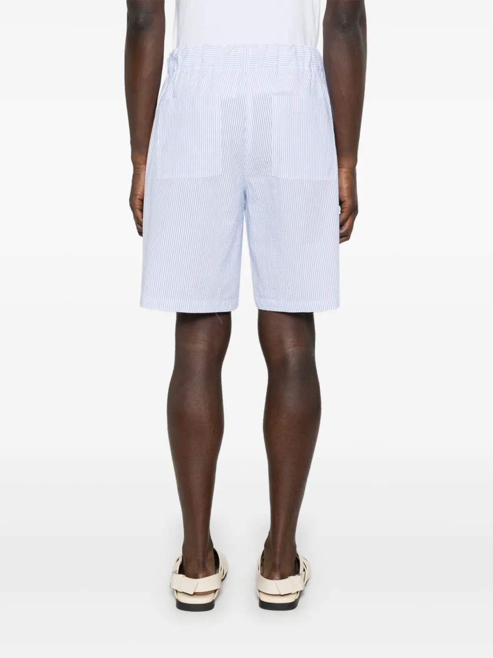 Tintoria Mattei Gestreepte shorts Blauw