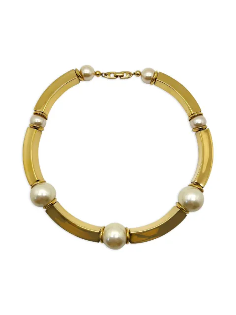 Jennifer Gibson Jewellery 1980s Napier Pearl Collar necklace