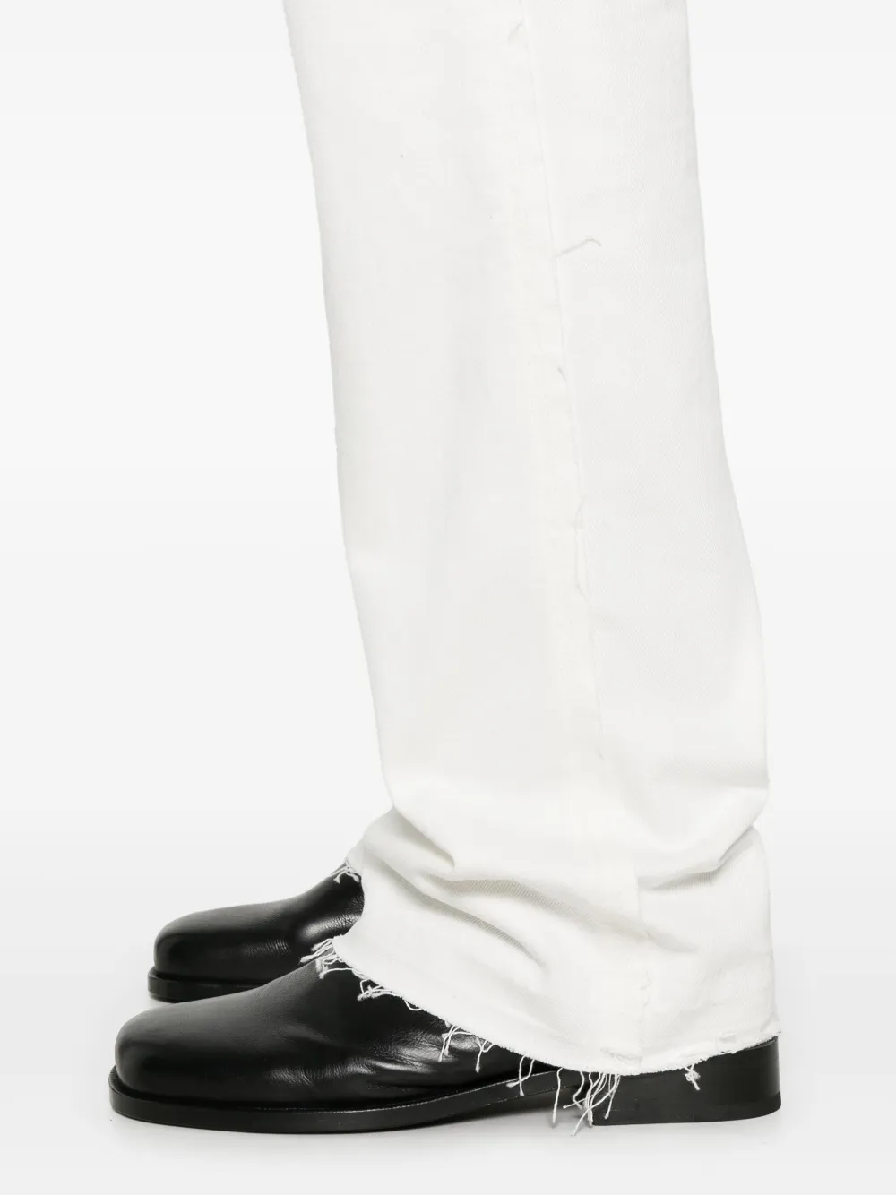 Alexander McQueen Gerafelde jeans Wit