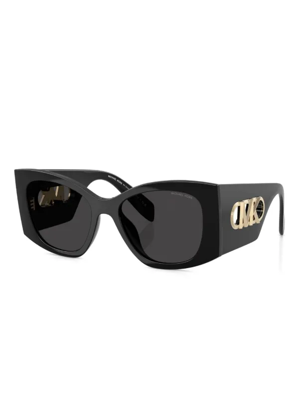Michael Kors logo-plaque Sunglasses | Black | FARFETCH
