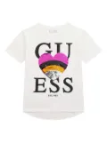 guess kids Sequin Heart T-shirt - White