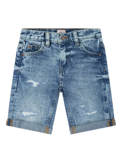 guess kids shorts con placa del logo