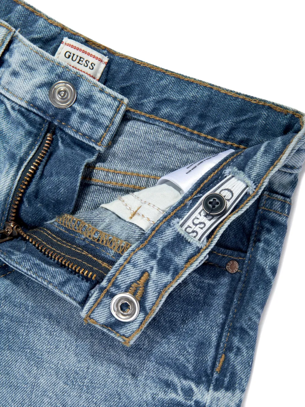 guess kids Shorts met logoplakkaat Blauw