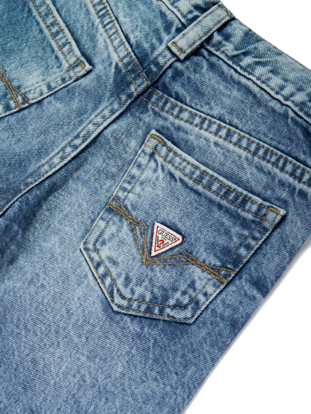guess kids Shorts met logoplakkaat Blauw