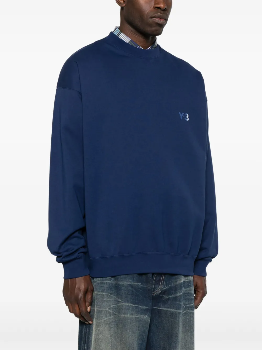 Y-3 Badstof sweater Blauw