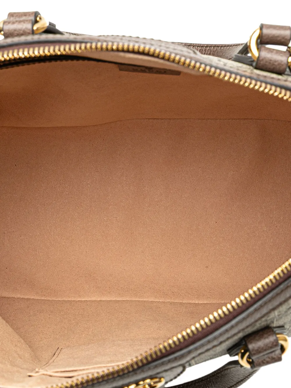 Pre-owned Gucci 2016-present Medium Gg Supreme Ophidia Web Satchel In Brown