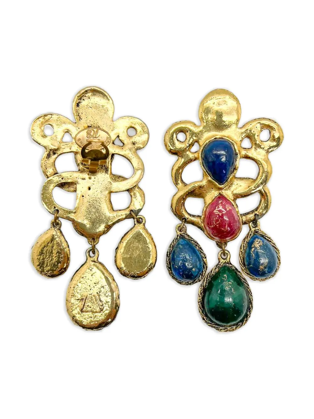 Jennifer Gibson Jewellery 1970s Ungaro Cabochon earrings | Image 2