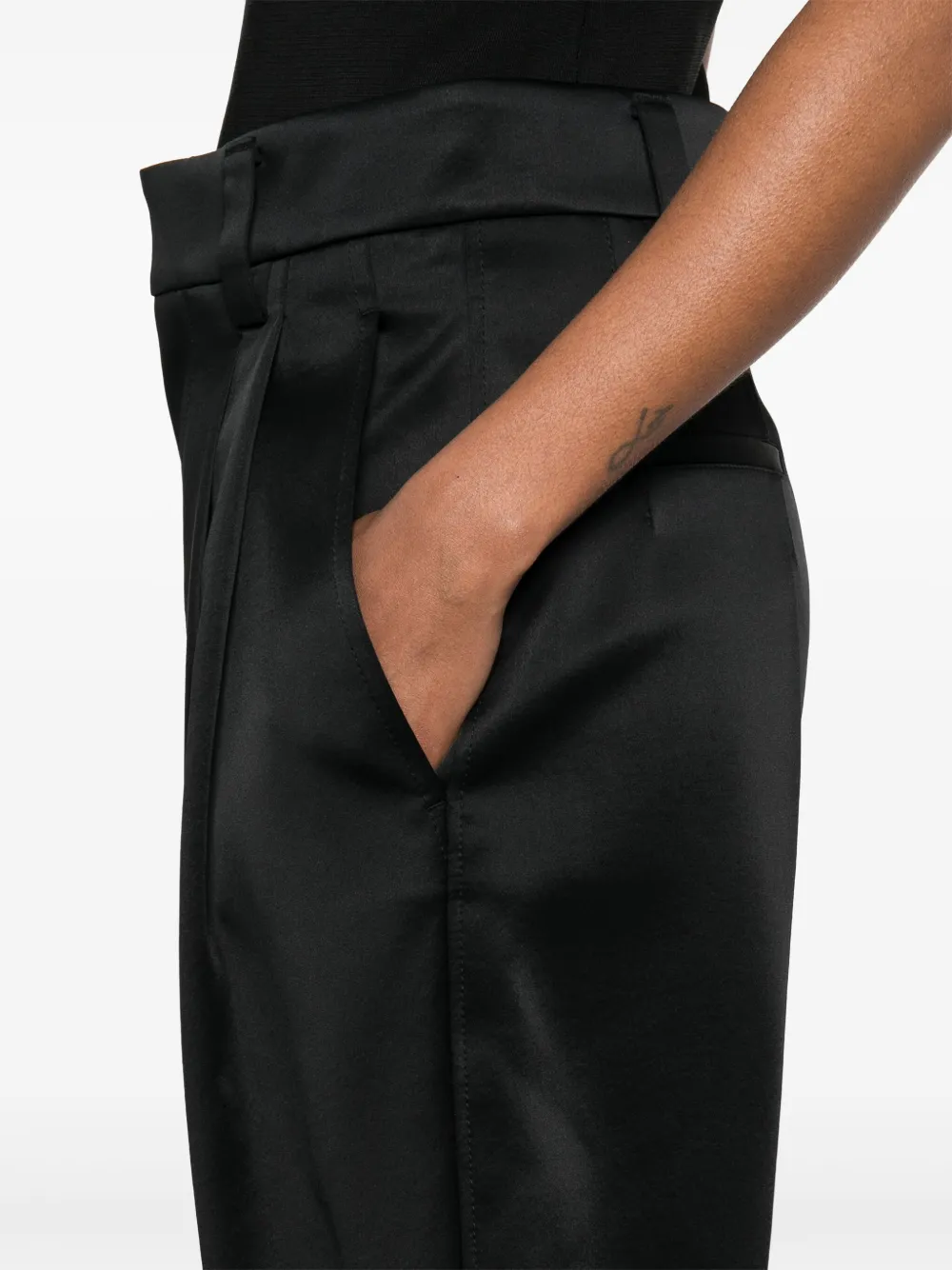 Shop Carven Pleated Bermuda Shorts In Black