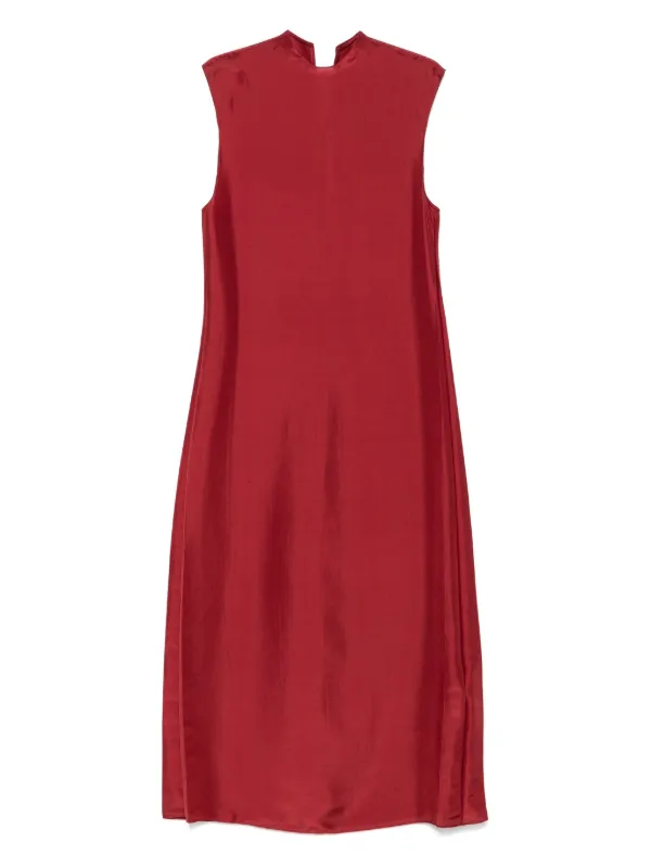Carven Silk Midi Dress Red FARFETCH UZ