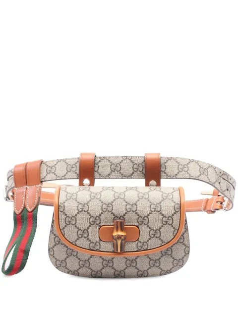 Gucci Pre-Owned 2016-2024 Mini GG Supreme Web Bamboo 1947 belt bag