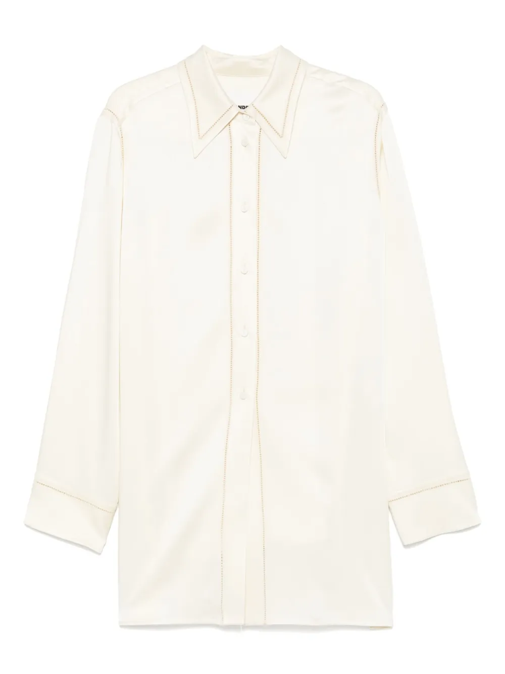 Jil Sander Blouse met borduurwerk Beige