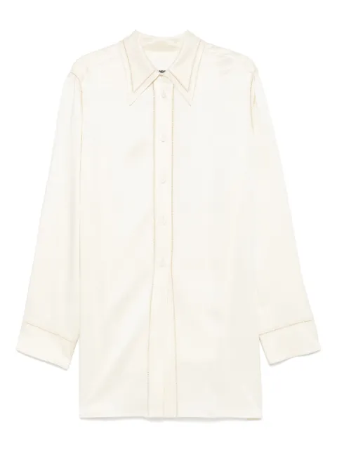 Jil Sander embroidered motif shirt