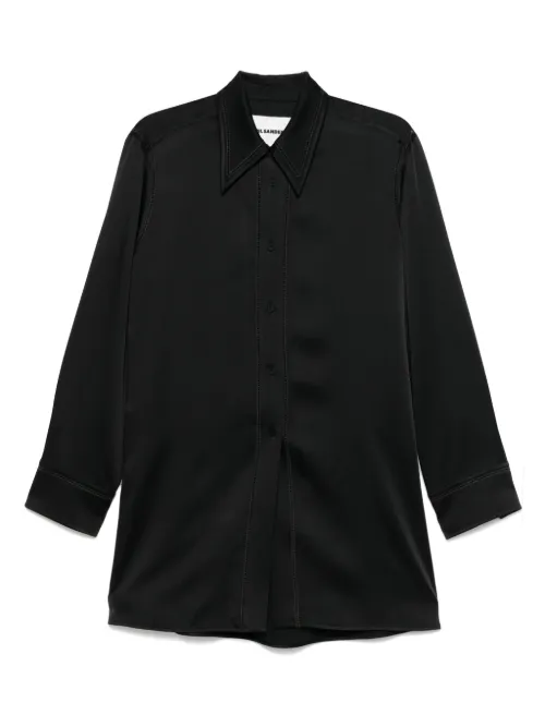 Jil Sander chemise en satin - Noir - Jil Sander - Modalova