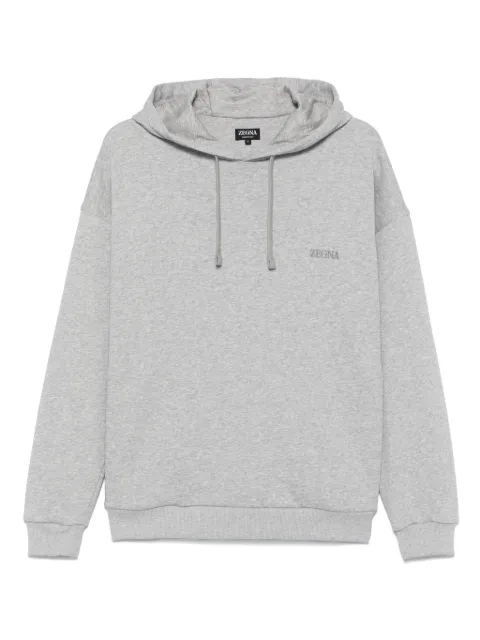 Zegna hoodie con logo bordado